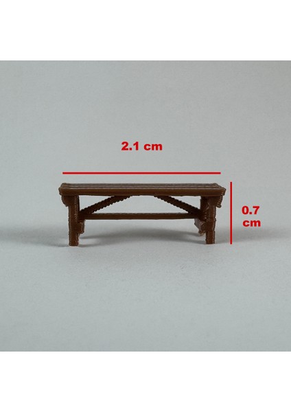 4 Adet Park Bahçe Oturma Bankı - 1/50 Ölçekli 1:50 2 cm - Figür, Maket, Minyatür fiyatları