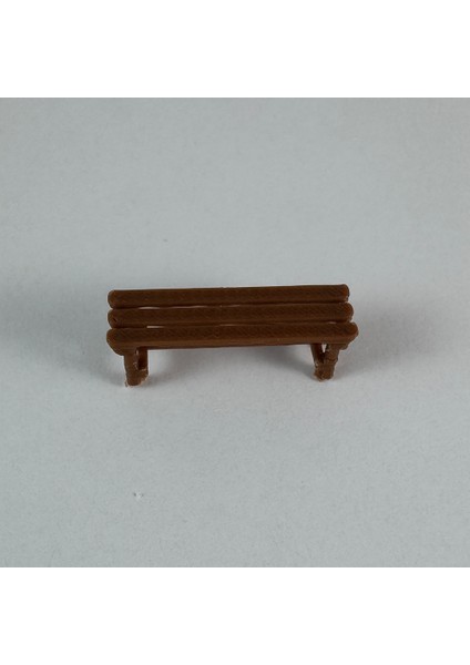 4 Adet Park Bahçe Oturma Bankı - 1/50 Ölçekli 1:50 2 cm - Figür, Maket, Minyatür modelleri