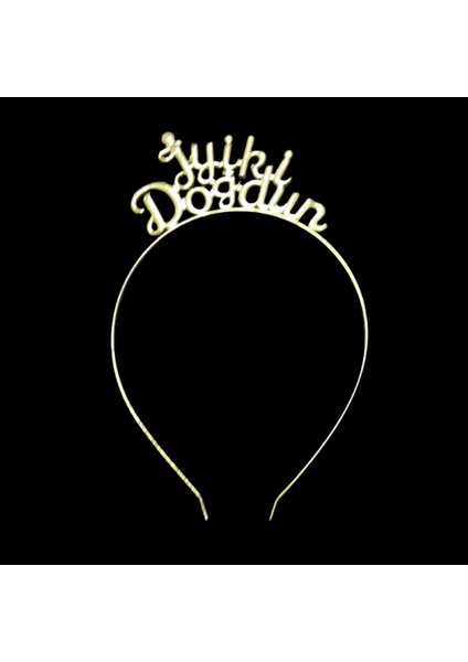 Iyiki Doğdun Altın Renkli Metal Taç