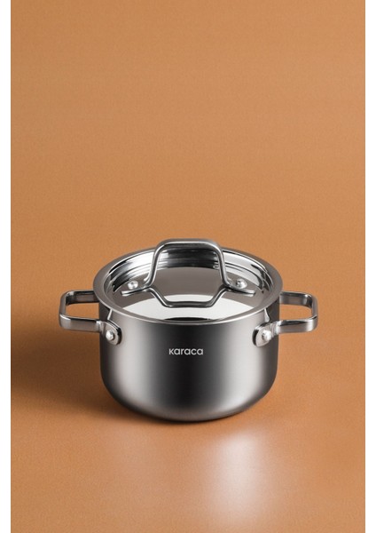 Paslanmaz Çelik Mini Tencere 10 Cm, Indüksiyon Tabanlı, Dayanıklı ve Şık Tasarım