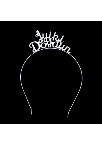 Iyiki Doğdun Gümüş Renkli Metal Taç