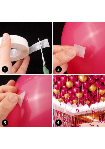 Balon Yapıştırma Bandı Çift Taraflı 100 Adet