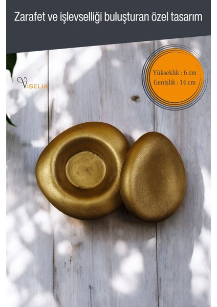 Takı Kutusu Takı Organizer Kapaklı Kutu Takı Düzenleyici Altın Eskitme Renk Model 2