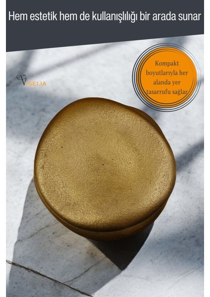 Takı Kutusu Takı Organizer Kapaklı Kutu Takı Düzenleyici Altın Eskitme Renk Model 2