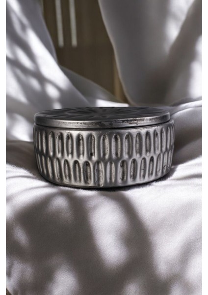 Takı Kutusu Takı Organizer Kapaklı Kutu Takı Düzenleyici Gümüş Eskitme Renk Model 15