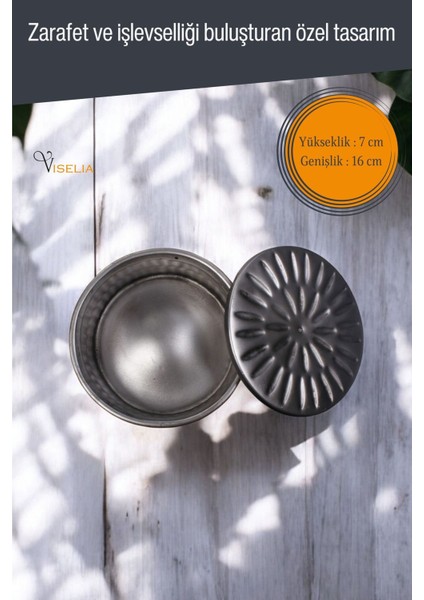 Takı Kutusu Takı Organizer Kapaklı Kutu Takı Düzenleyici Gümüş Eskitme Renk Model 15