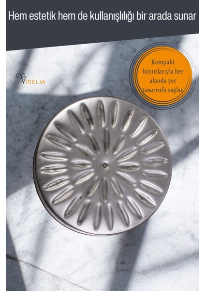 Takı Kutusu Takı Organizer Kapaklı Kutu Takı Düzenleyici Gümüş Eskitme Renk Model 15