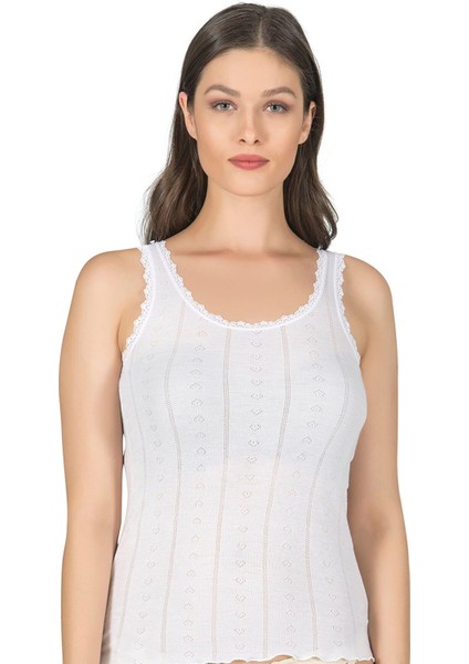 Kadın Transferli Ribana Esnek Yumuşak Kalın Askılı Atlet