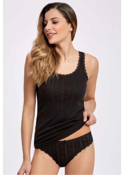 %100 Pamuk Jakarlı Ribana Kalın Askı Atlet Takım 2295 (1 Adet)