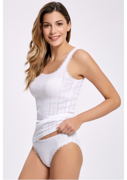 %100 Pamuk Jakarlı Ribana Kalın Askı Atlet Takım 2295 (1 Adet)