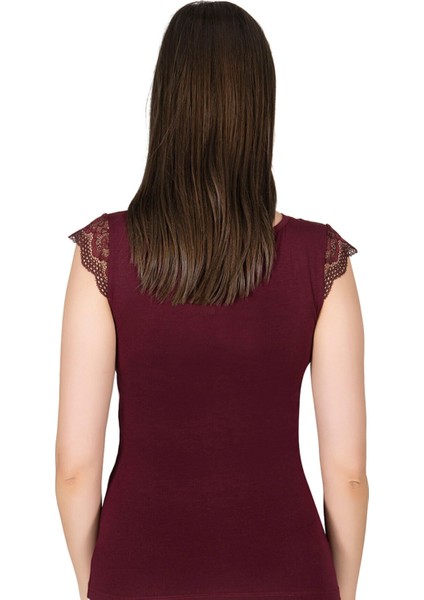 Kadın Pamuklu Modal Saten Yaka Dantelli Atlet fiyatları