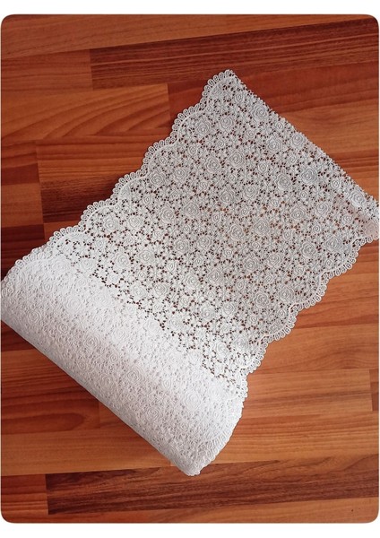 Beyaz Pvc Dantel Vestiyer, Runner, Sehpa, Çekmeçe ve Dolap Içi Raf Örtüsü 35 cm x 5 M fiyatları