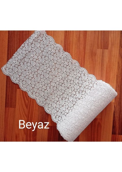 Beyaz Pvc Dantel Vestiyer, Runner, Sehpa, Çekmeçe ve Dolap Içi Raf Örtüsü 35 cm x 5 M indirimleri