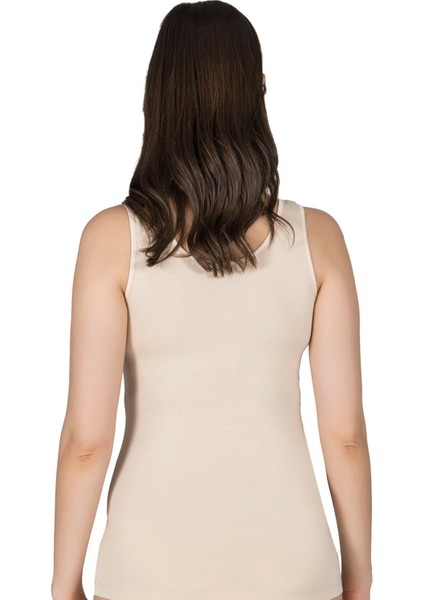 Kadın Pamuklu Modal Esnek Yumuşak Biyeli Kalın Askılı Örme Atlet fiyatları