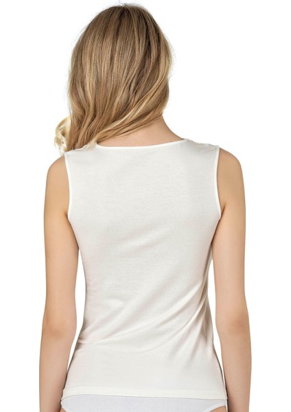 Kadın Pamuklu Modal Esnek Yumuşak Önü Dantel Detaylı V Yaka Kalın Askılı Atlet fiyatları