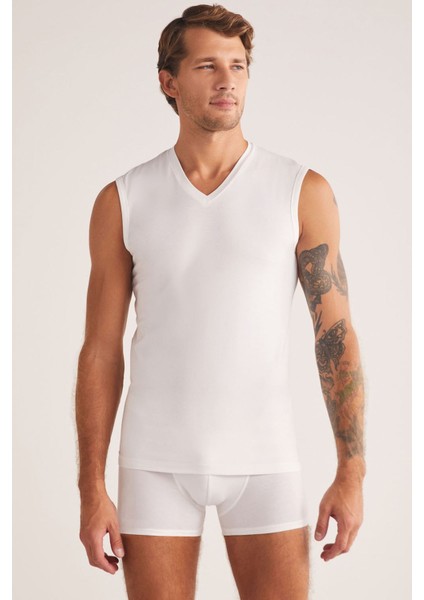 Iç Giyim 3 Adet K.o.m Francesco V Yaka Pamuklu Erkek Atlet