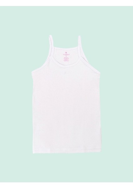 Ceylanoğlu %100 Pamuk Kız Çocuk Ribana Satenaskı Atlet 340 (6 Adet)