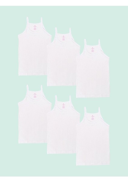 Ceylanoğlu %100 Pamuk Kız Çocuk Ribana Satenaskı Atlet 340 (6 Adet) fiyatları