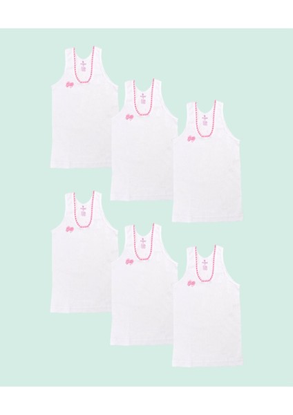 Ceylanoğlu %100 Pamuk Kız Çocuk Ribana Ponpon Geniş Askı Atlet 326 (6 Adet) fiyatları