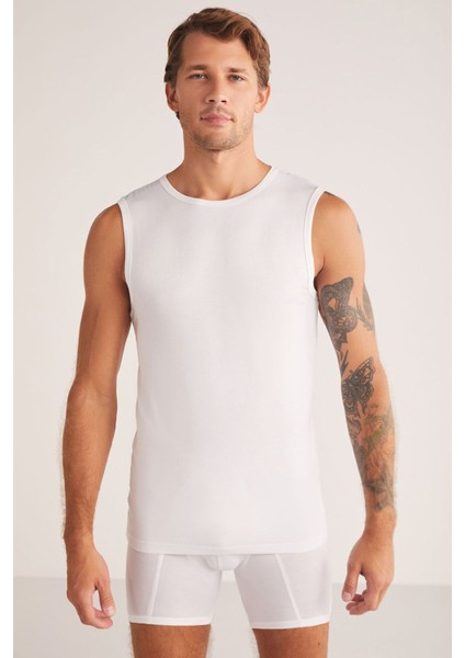 Iç Giyim 3 Adet K.o.m Fabio Bisiklet Yaka Mikro Modal Atlet