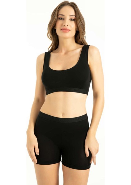 Iç Giyim Bambu Kalın Askı Pedli Sütyen, Büstiyer Yarım Atlet