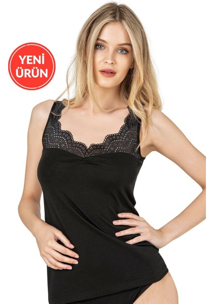 Kadın Pamuklu Modal Esnek Yumuşak Kalın Askılı Atlet