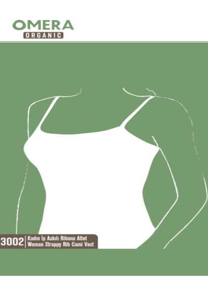 Omera Organik Kız Çocuk Ince Askı Ribana Atlet
