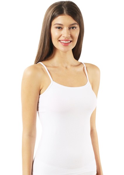 Kadın Pamuklu Likralı Süprem Esnek Rahat Ince Askılı Atlet