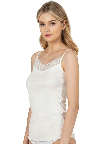 Kadın Premium Kumaş Esnek Viskon Kaşkorse Dantel Detaylı Ip Askılı Atlet modelleri