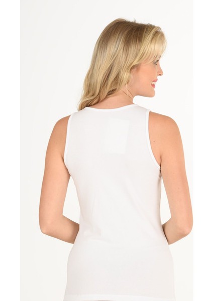 Kadın Pamuklu Modal V Yaka Tül Detaylı Kalın Askılı Atlet fiyatları