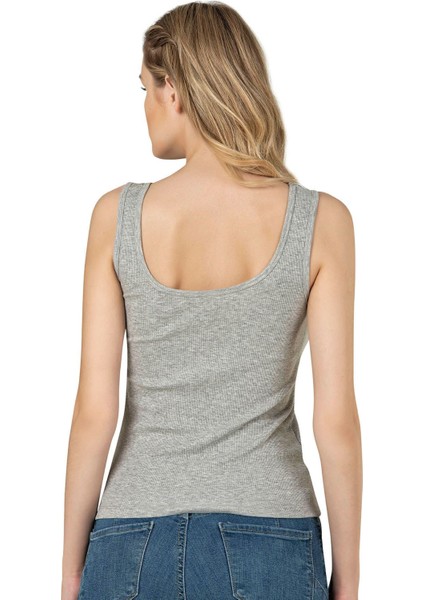 Kadın Pamuklu Fitilli Örme Kalın Askılı Atlet fiyatları