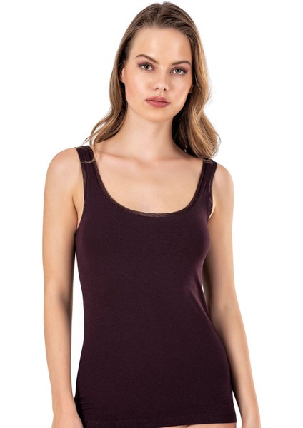 Kadın Pamuklu Modal Likralı Tül Biyeli Kalın Askılı Atlet fırsatları