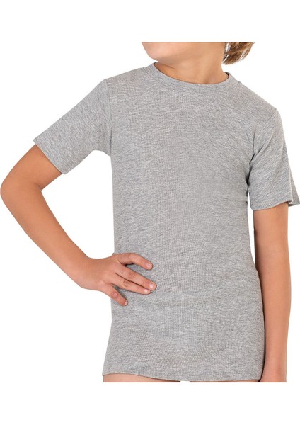 6'li Paket Erkek Çocuk %100 Pamuklu Ribana Esnek Rahat Yarım Kol Kapalı Yaka Fanila T-Shirt fiyatları