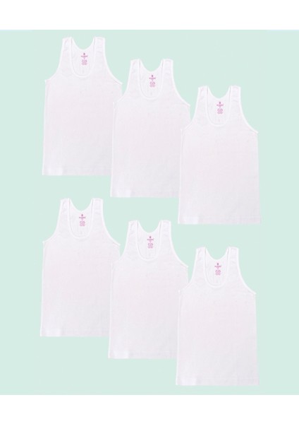 Ceylanoğlu %100 Pamuk Kız Çocuk Ribana Saten Geniş Askı Atlet 316 (6 Adet) fiyatları