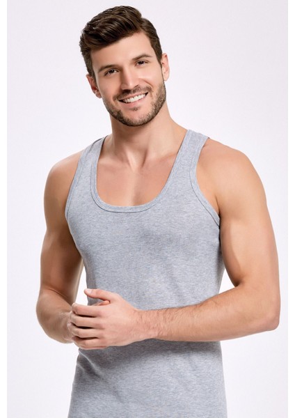 %100 Pamuk Ribana Erkek Atlet 1118 (3 Adet)