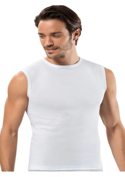 Iç Giyim Erdem %100 Pamuk Ribana Kolsuz Kapalı Yaka Atlet (3 Adet)