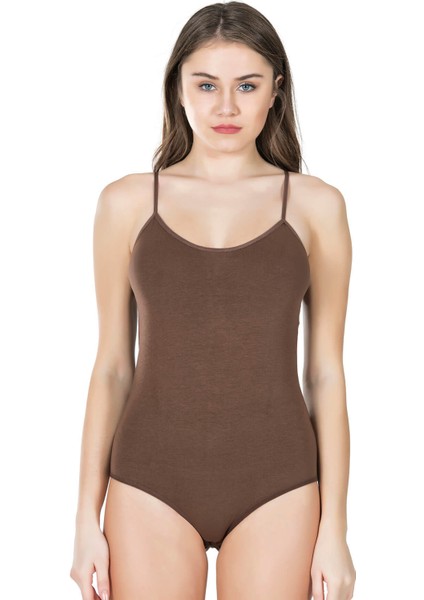 Iç Giyim Derya Kurşun Pamuk Kumaş Ince Askılı Çıt Çıtlı Body Atlet