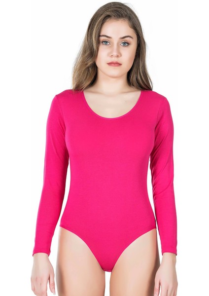 Iç Giyim Derya Kurşun Pamuk Kumaş Uzun Kol Oval Yaka Çıt Çıtlı Body Atlet