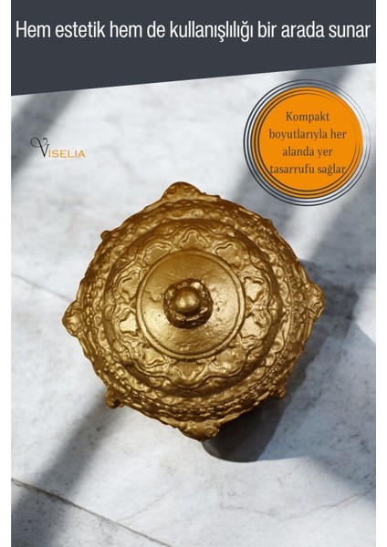 Takı Kutusu Takı Organizer Kapaklı Kutu Takı Düzenleyici Gümüş Eskitme Renk Model 1