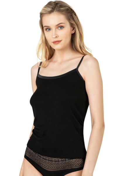 Kadın Viskon Kaşkorse Fitilli Esnek Rahat Ince Askılı Atlet modelleri