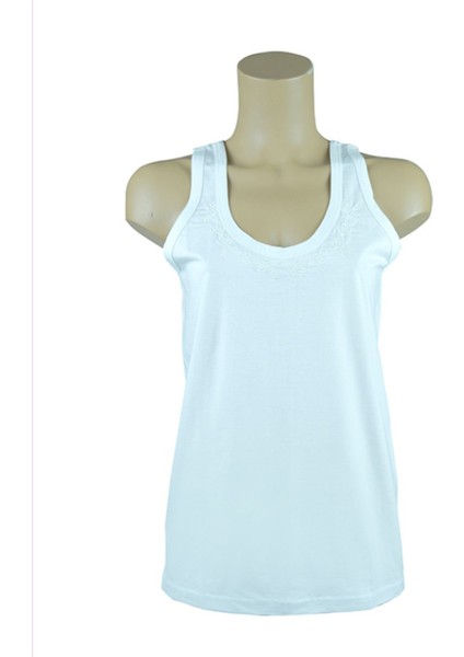 Ceylanoğlu %100 Pamuk Işlemeli Anne Atlet 161 (3ADET)