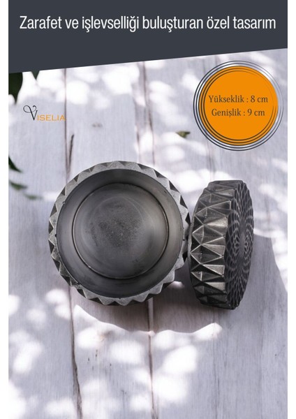 Takı Kutusu Takı Organizer Kapaklı Kutu Takı Düzenleyici Gümüş Eskitme Renk Model 8