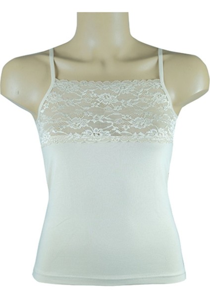 Ceylanoğlu Likralı Ip Askı Geniş Dantel Atlet 189 (3ADET)