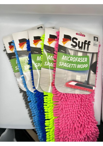 Nemli ve Kuru Makarna Mop Ucu, Mikrofiber Paspas Yedeği, 40 cm