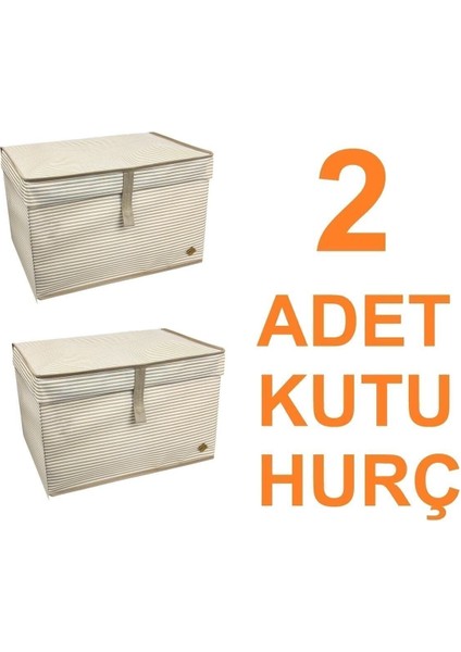 2'li Kapaklı Mega Boy Kutu Hurç 60X40X30, Çok Amaçlı, Kahverengi