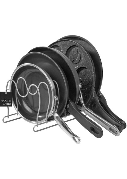 6 Bölmeli Paslanmaz Metal Tava ve Tabak Düzenleyici Raf fiyatları