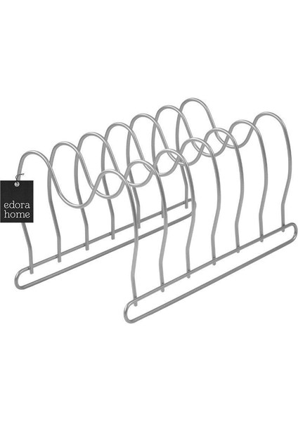 6 Bölmeli Paslanmaz Metal Tava ve Tabak Düzenleyici Raf fırsatları