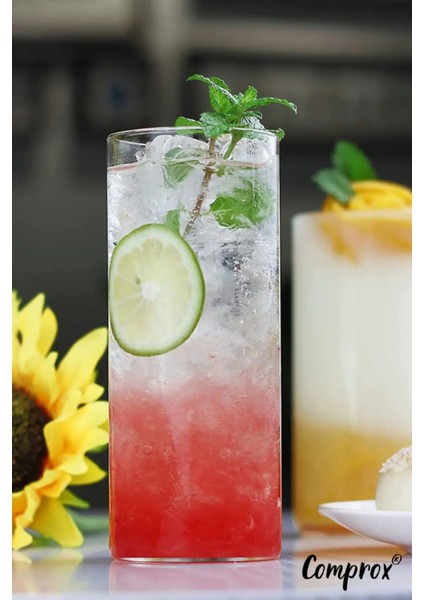 12'li 450 ml Kokteyl ve Meşrubat Bardağı Seti, Pipetli, Şık ve Kullanışlı modelleri