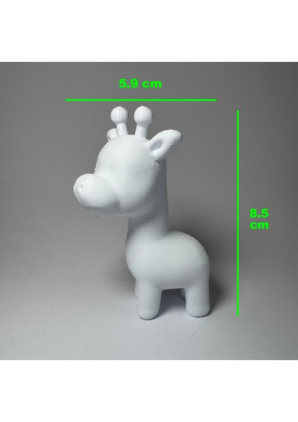 Sevimli Hayvanlar Serisi 1 - Plastik Oyuncak Boyama Seti - Sincap, Penguen, Zürafa, Tavşan modelleri