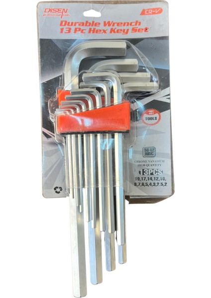 Profesyonel 13 Parça Alyan Anahtar Seti